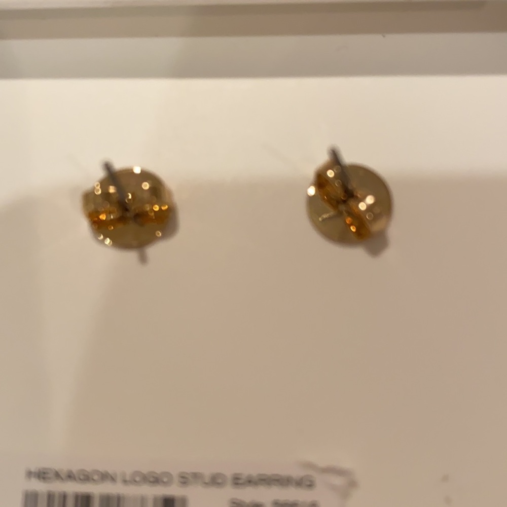 Tory Burch Logo Gold Plated Earrings - Picture 5 of 7